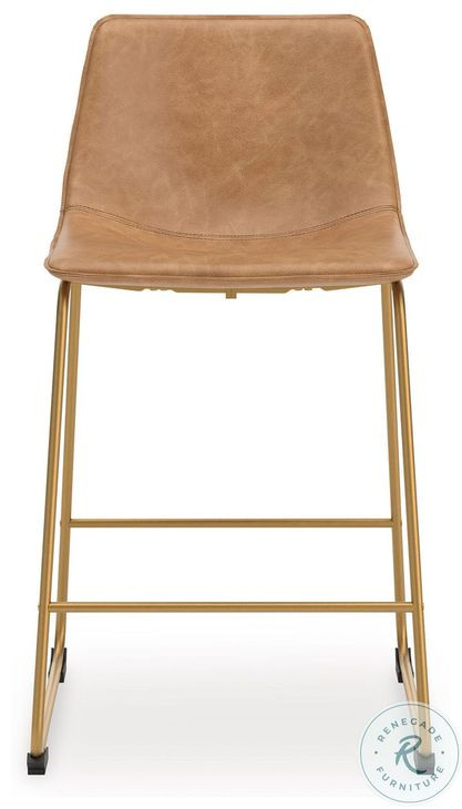 Crandox Toast And Gold Counter Height Stool