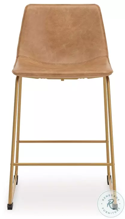 Crandox Toast And Gold Counter Height Stool