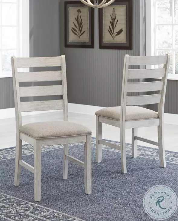 Skempton White And Light Brown Dining Chair Set Of 2