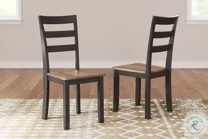 Gesthaven Natural And Brown Side Chair Set Of 2