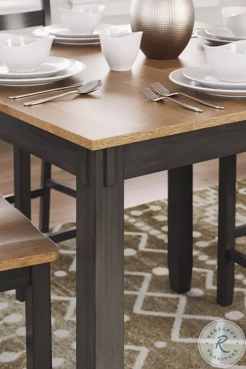 Gesthaven Natural And Brown 5 Piece Counter Height Dining Set