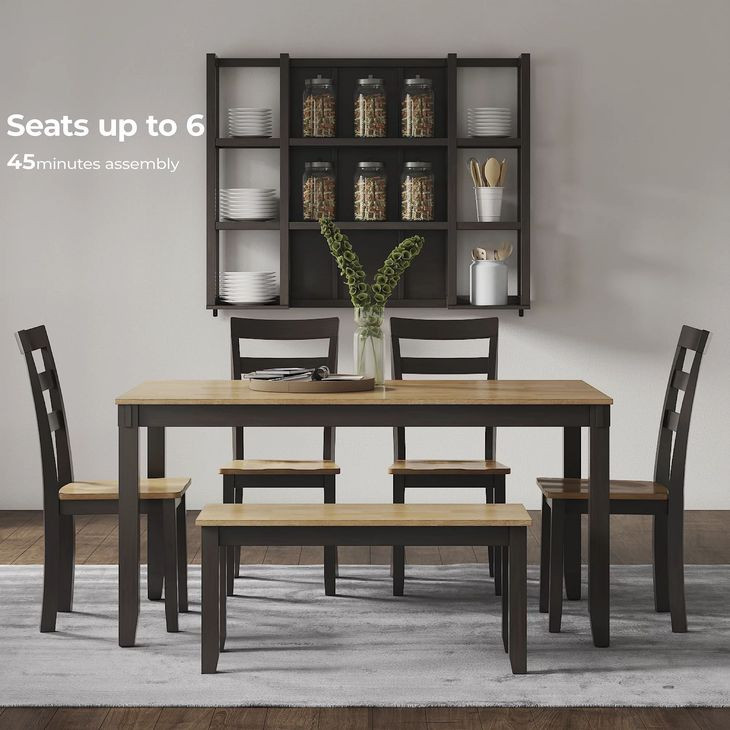 Gesthaven Natural And Brown 6 Piece Dining Set