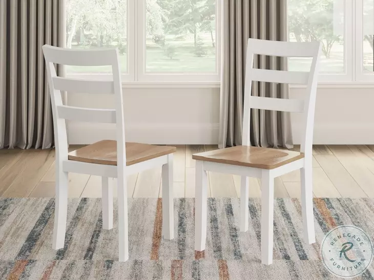 Gesthaven Natural And White Side Chair Set Of 2