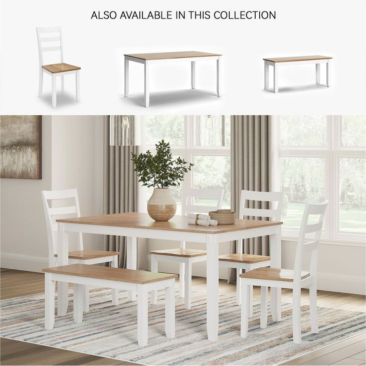Gesthaven Natural And White 6 Piece Dining Set