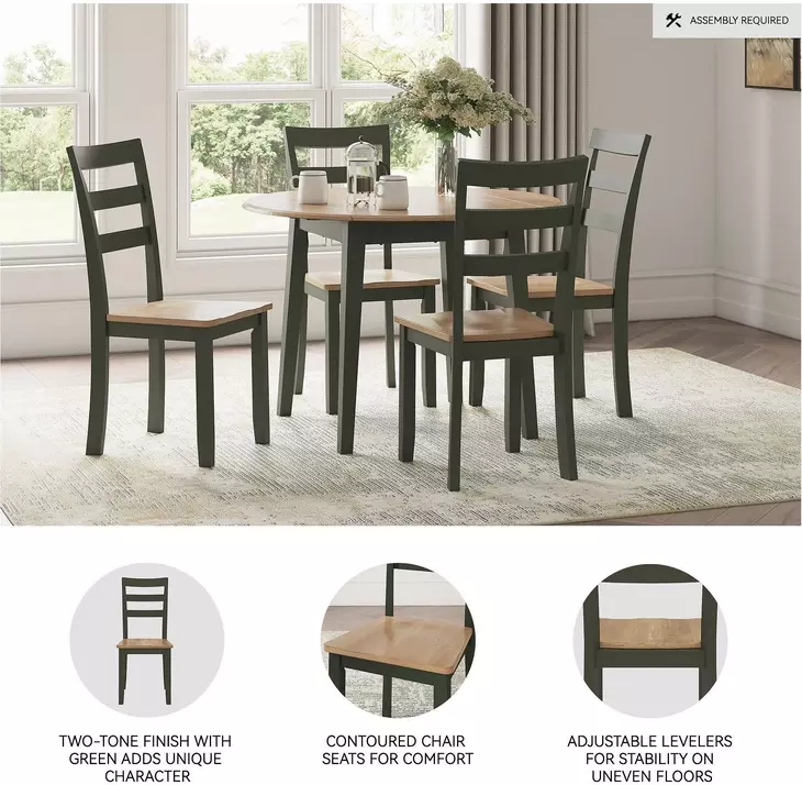 Gesthaven Natural And Green Side Chair Set Of 2