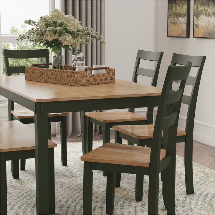 Gesthaven Natural And Green 5 Piece Counter Height Dining Set