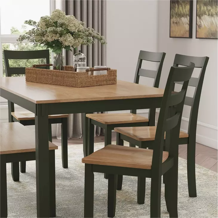Gesthaven Natural And Green 5 Piece Counter Height Dining Set