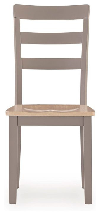 Loyander Natural and Gray Dining Side Chair Set of 2