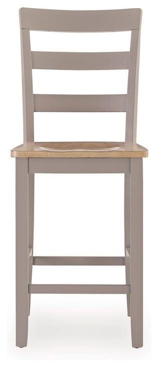 Loyander Natural and Gray Counter Height Stool Set of 2