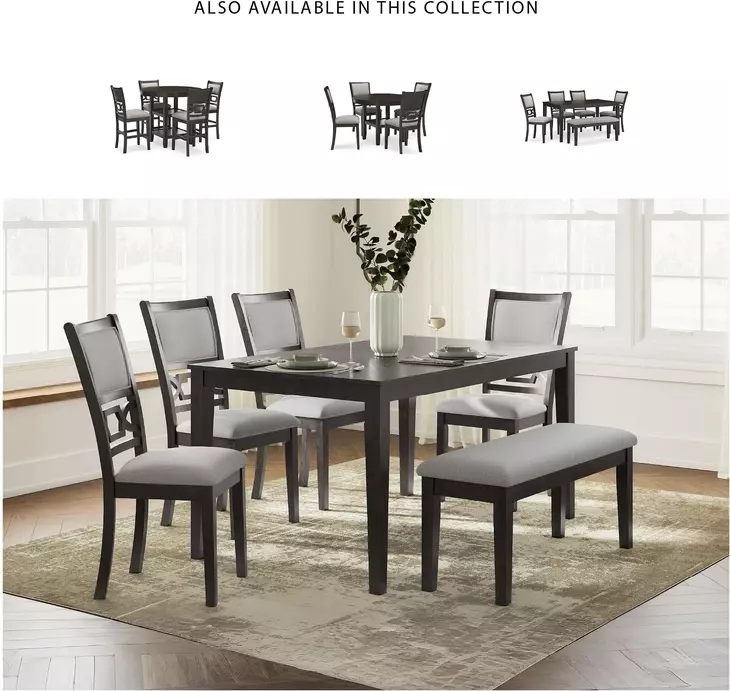 Langwest Cherry Brown 6 Piece Dining Set
