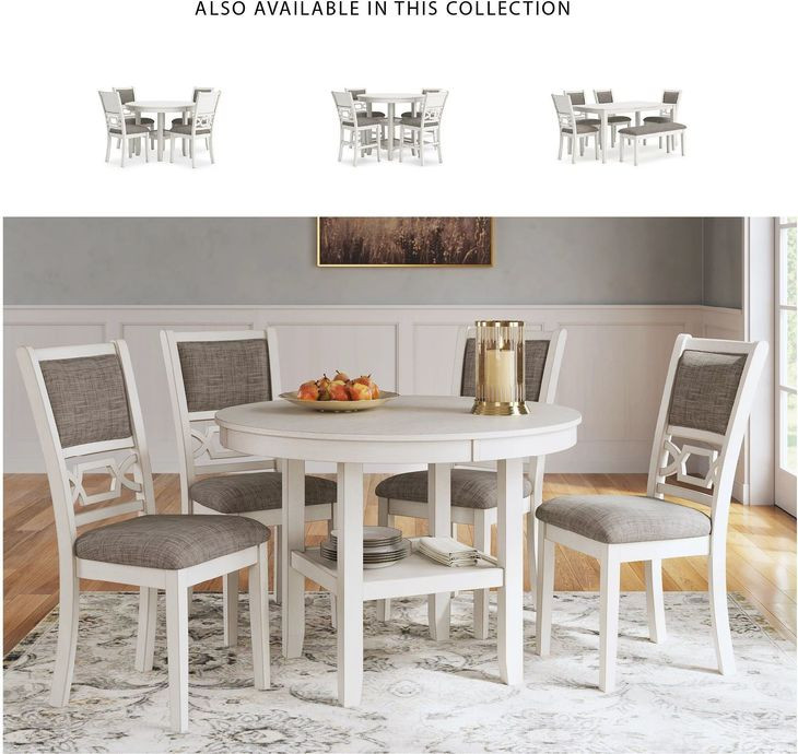 Erinberg Antique White 5 Piece Dining Set