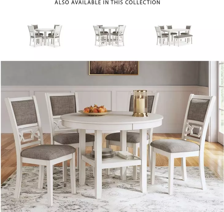Erinberg Antique White 5 Piece Dining Set