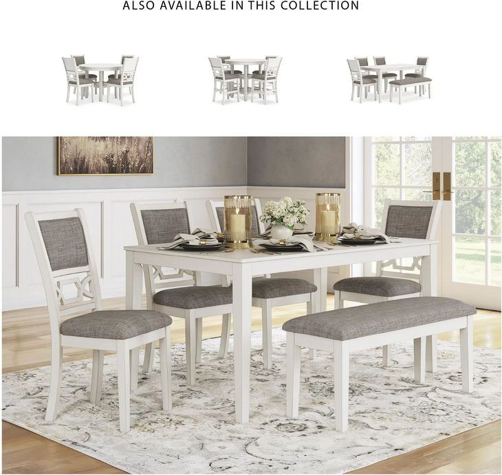 Erinberg Antique White 6 Piece Dining Set