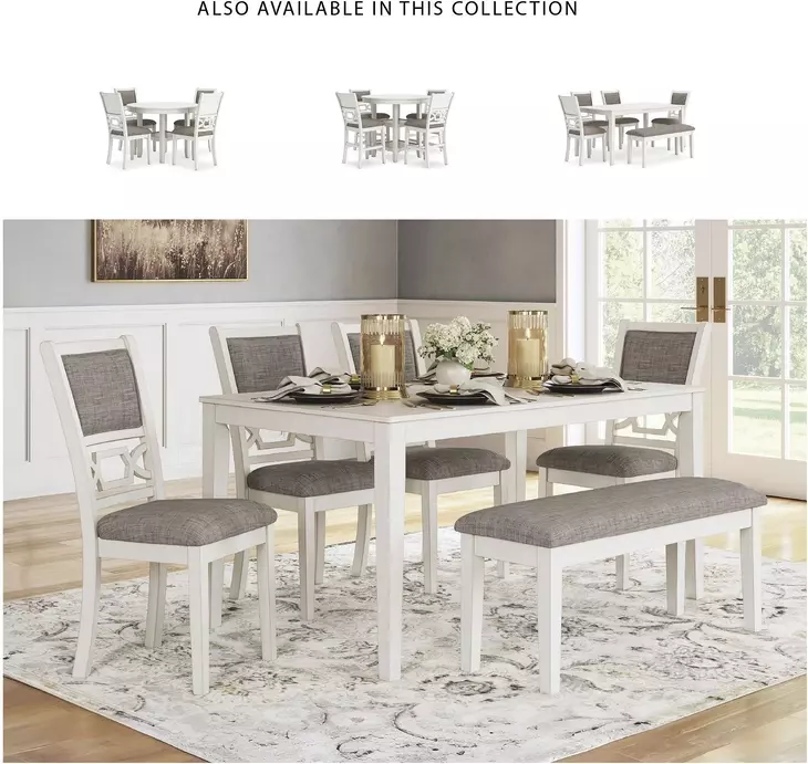 Erinberg Antique White 6 Piece Dining Set