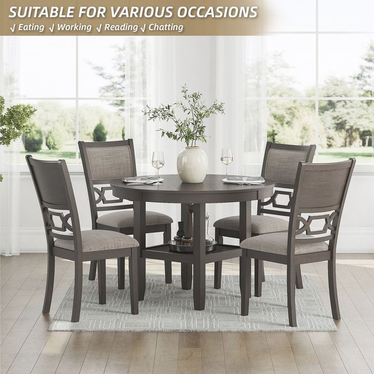 Wrenning Light Gray 5 Piece Dining Set