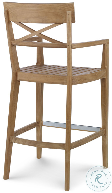 West Bay (D43) Natural Teak Bar Stool