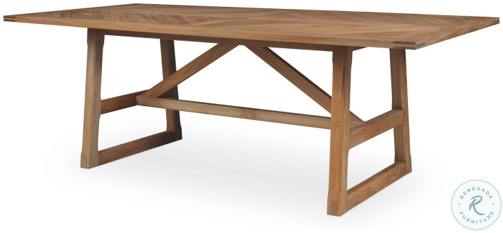 West Bay (D43) Natural Teak 87" Rectangular Dining Table