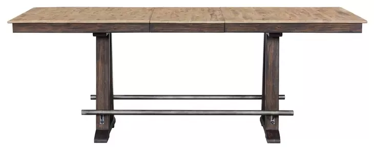 Transitions Driftwood and Sable Extendable Rectangular Counter Height Dining Room Set
