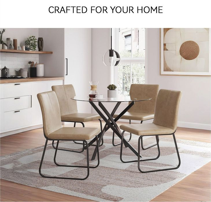 Pharwynn Toast Upholstered Side Chair Set Of 4