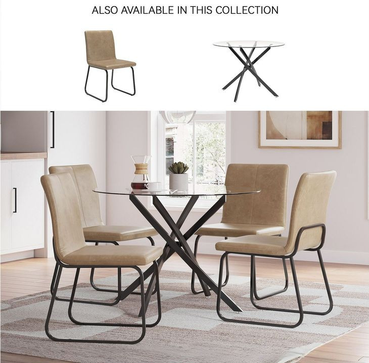 Pharwynn Black Round Dining Table