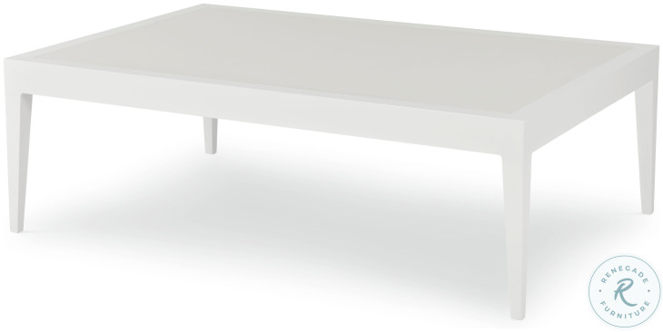 Sail White Rectangular Cocktail Table