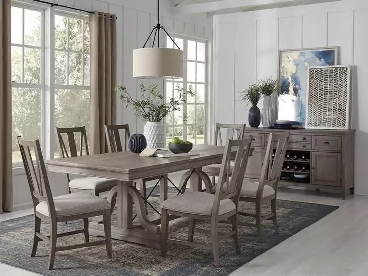 Paxton Place Baja Fog Upholstered Side Chair Set of 2