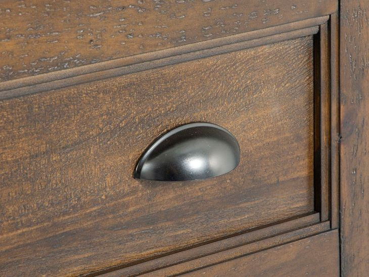 Bay Creek Toasted Nutmeg King Storage Panel Bed with LED