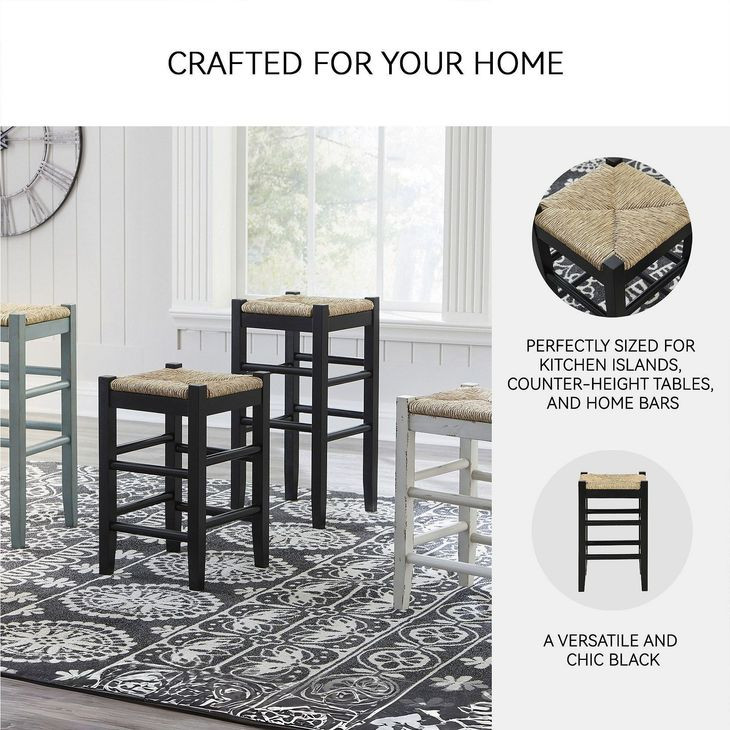 Mirimyn Black Bar Stool Set of 2