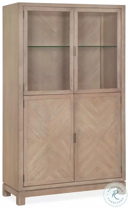 Ainsley Cerused Khaki Display Cabinet