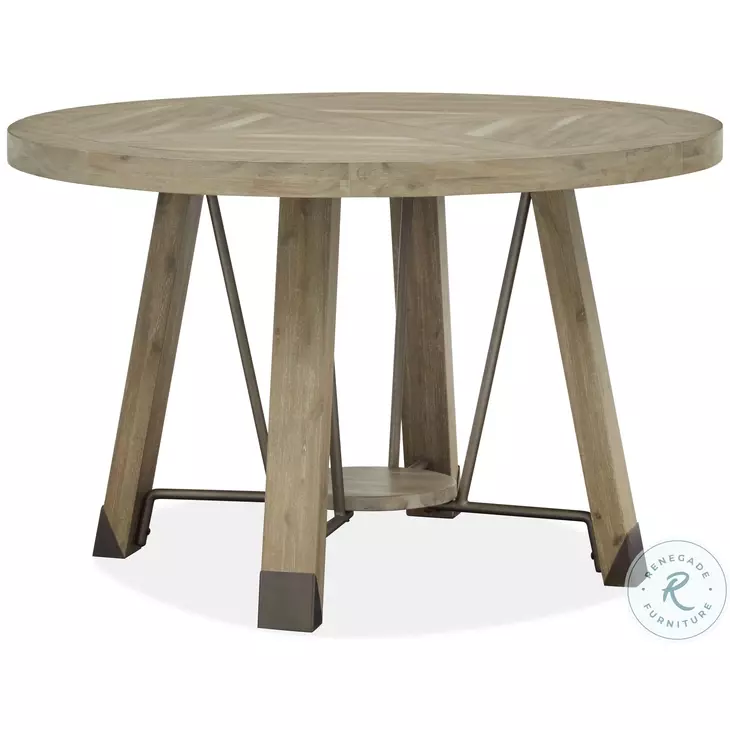 Ainsley Cerused Khaki 48" Round Dining Table