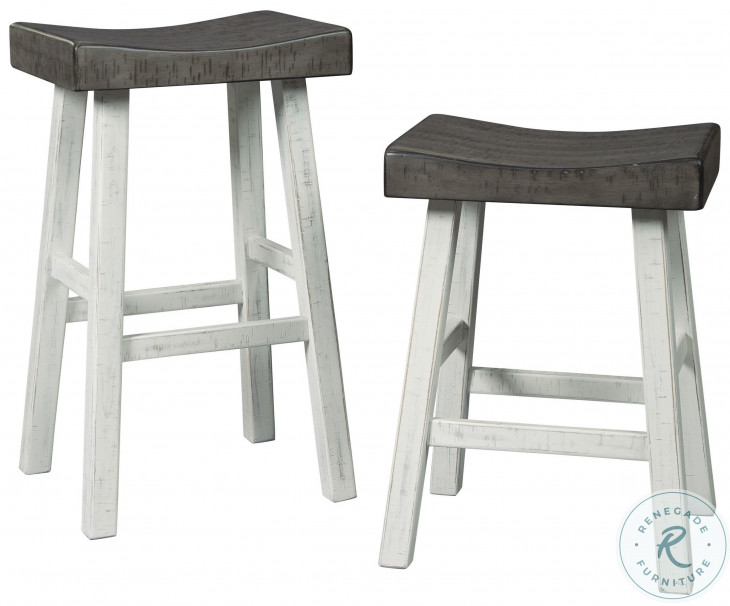 Glosco Two Tone Counter Height Stool Set Of 2 | HomeGalleryStores.com ...