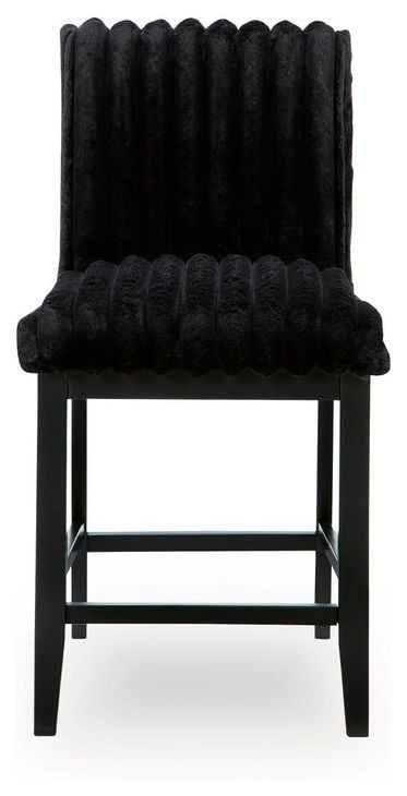 Chyndon Black Upholstered Counter Height Stool Set of 2
