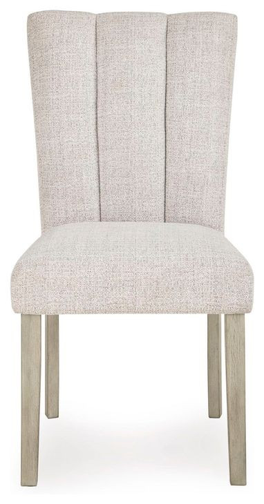 Grallegen Soft Gray Performance Fabric Upholstered Side Chair Set of 2