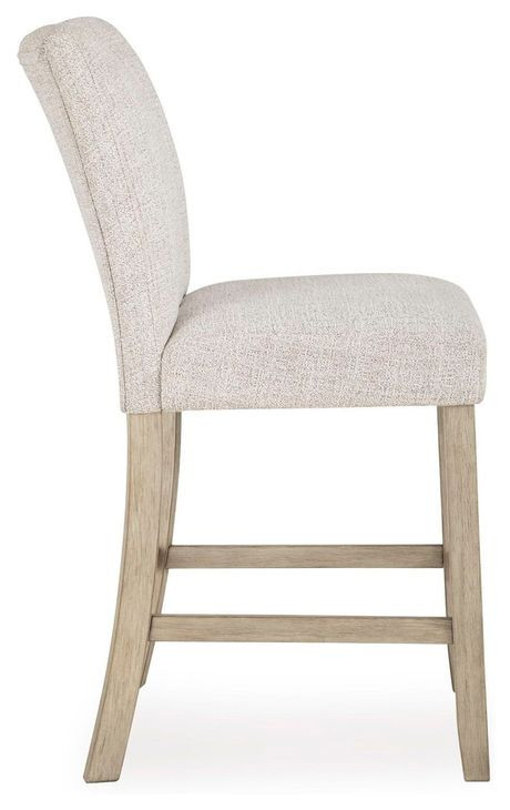 Grallegen Bisque and Gray Square Counter Height Dining Room Set