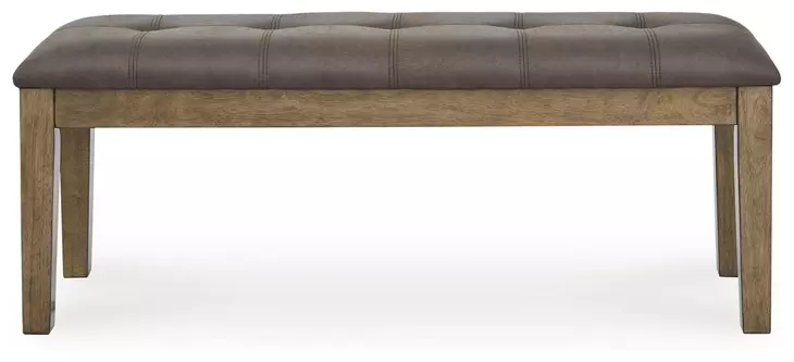Broxtyn Light Brown Upholstered Dining Bench