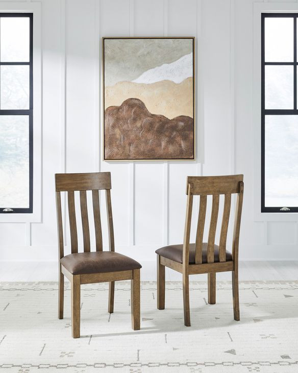 Vallister Light Brown Upholstered Dining Chair