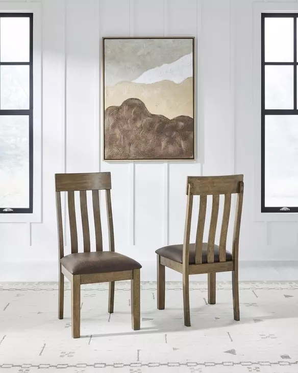 Broxtyn Light Brown Upholstered Dining Chair
