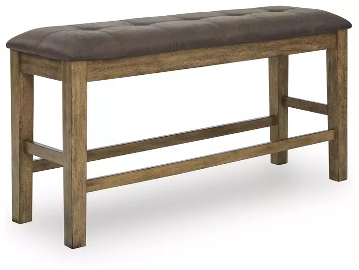 Broxtyn Light Brown Extendable Rectangular Counter Height Dining Room Set