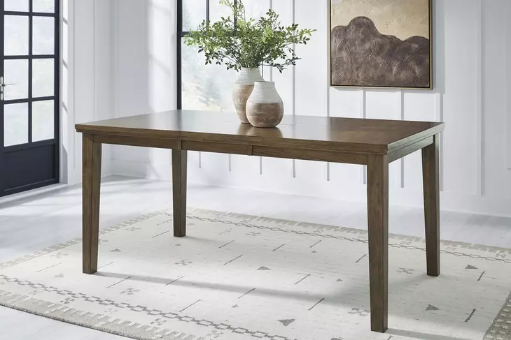 Broxtyn Light Brown 78" Extendable Rectangular Counter Height Dining Table