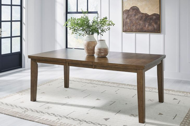 Vallister Light Brown 78" Extendable Rectangular Dining Table