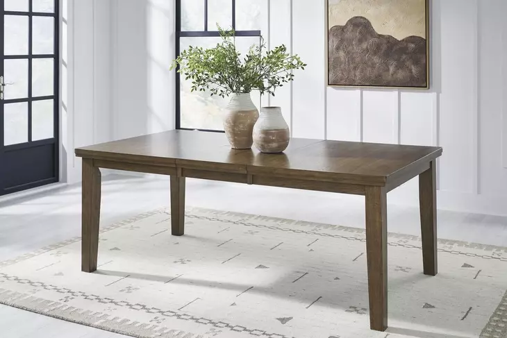 Broxtyn Light Brown 78" Extendable Rectangular Dining Table