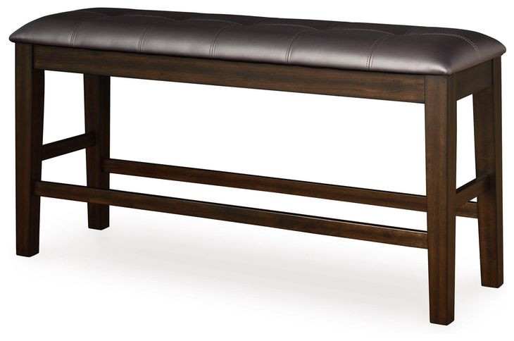 Haddigan Dark Brown Extendable Rectangular Counter Height Dining Room Set