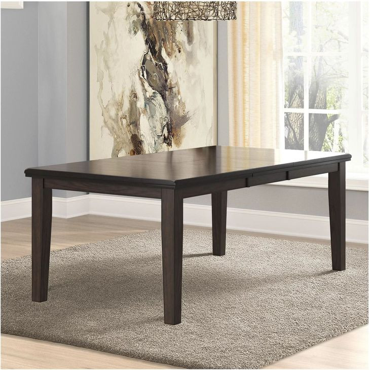 Haddigan Dark Brown Rectangular Extendable Dining Table