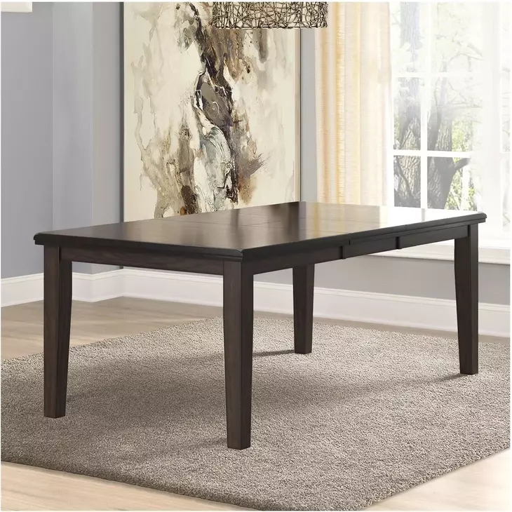 Haddigan Dark Brown Rectangular Extendable Dining Table