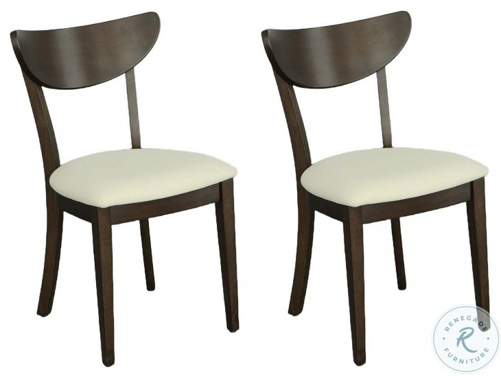 Montebello Dark Chocolate Upholstered Dining Chair Set of 2 From