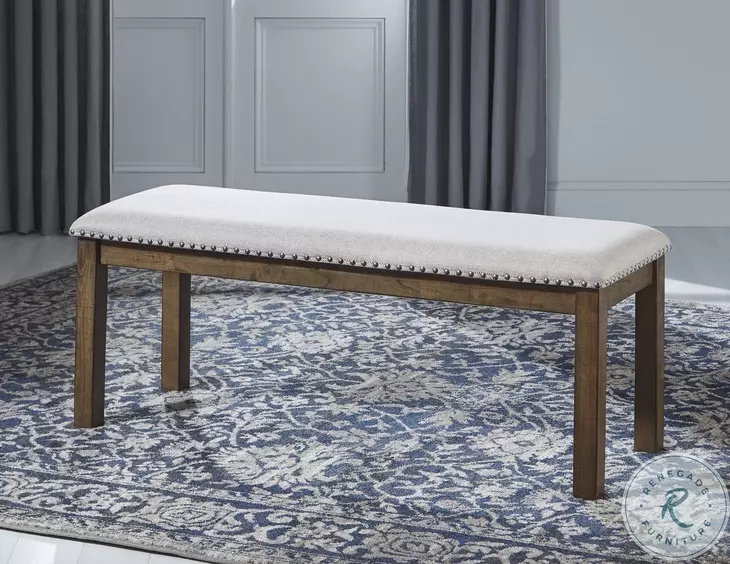 Moriville Beige Upholstered Bench