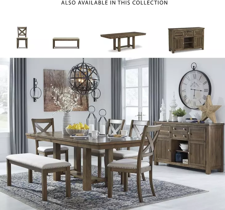 Moriville Beige Upholstered Bench