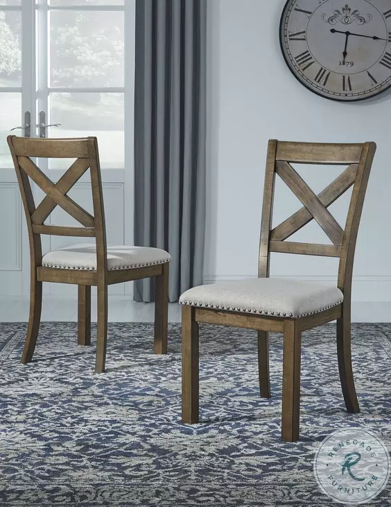 Moriville Beige Upholstered Side Chair Set of 2 from Ashley