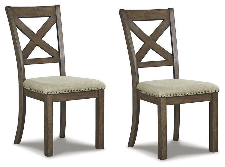 Moriville Beige Upholstered Side Chair Set of 2