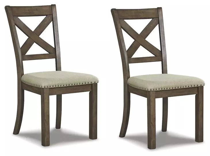 Moriville Beige Upholstered Side Chair Set of 2